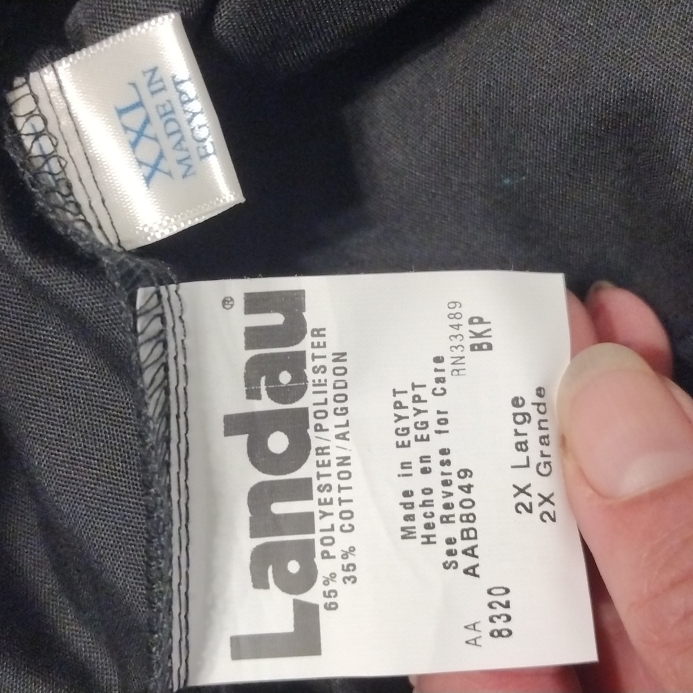 New Landau women's scrub pants two black pair size XXL - Picture 7 of 16